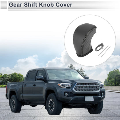 Gear Shift Knob Cover for Toyota Tacoma (2016–2022) Black Carbon Fiber