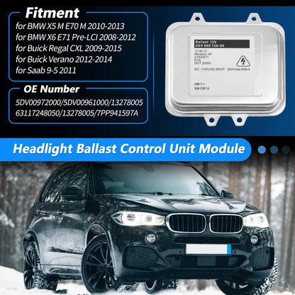 Xenon Headlight Ballast Control Unit Module for BMW X5 (2010–2013)