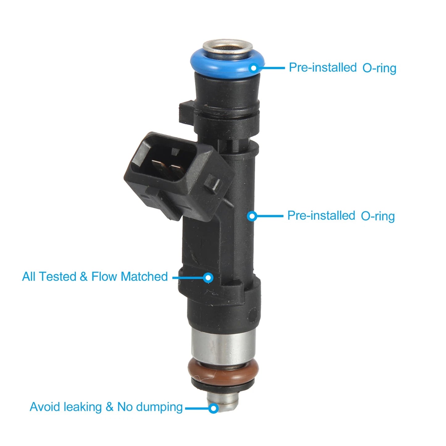 Set of 4 Fuel Injector Nozzles 0280158205 for Chevy Cruze Sonic Trax Encore 1.4L