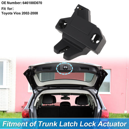 Rear Trunk Latch Lock Actuator for Toyota Vios (2002–2008) 4 Pins 646100D070