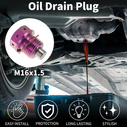 M16x1.5 Magnetic Oil Drain Plug for Universal Applications (1 Pc)