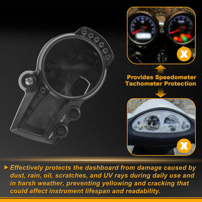Speedometer Gauge Cover for Yamaha YZF R6 (2003–2005) Black Plastic