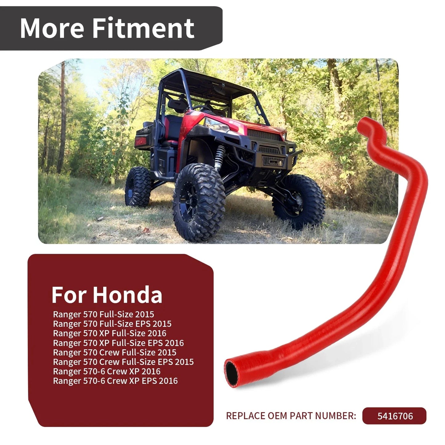 Engine Vent Hose for Polaris Ranger 570 XP Crew Full-size (2015–2016)