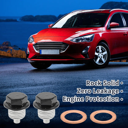 Set of 2 M16x1.5 Copper Oil Drain Plug with Gasket for Car Motorcycle