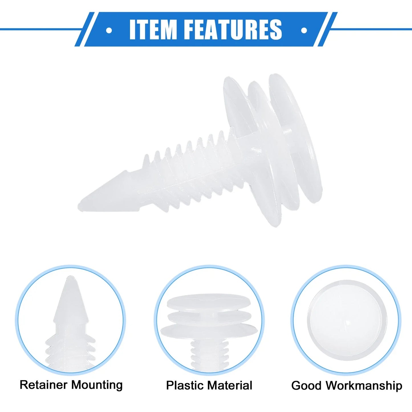 15 Pcs Door Trim Panel Retainer Clips for Buick - White
