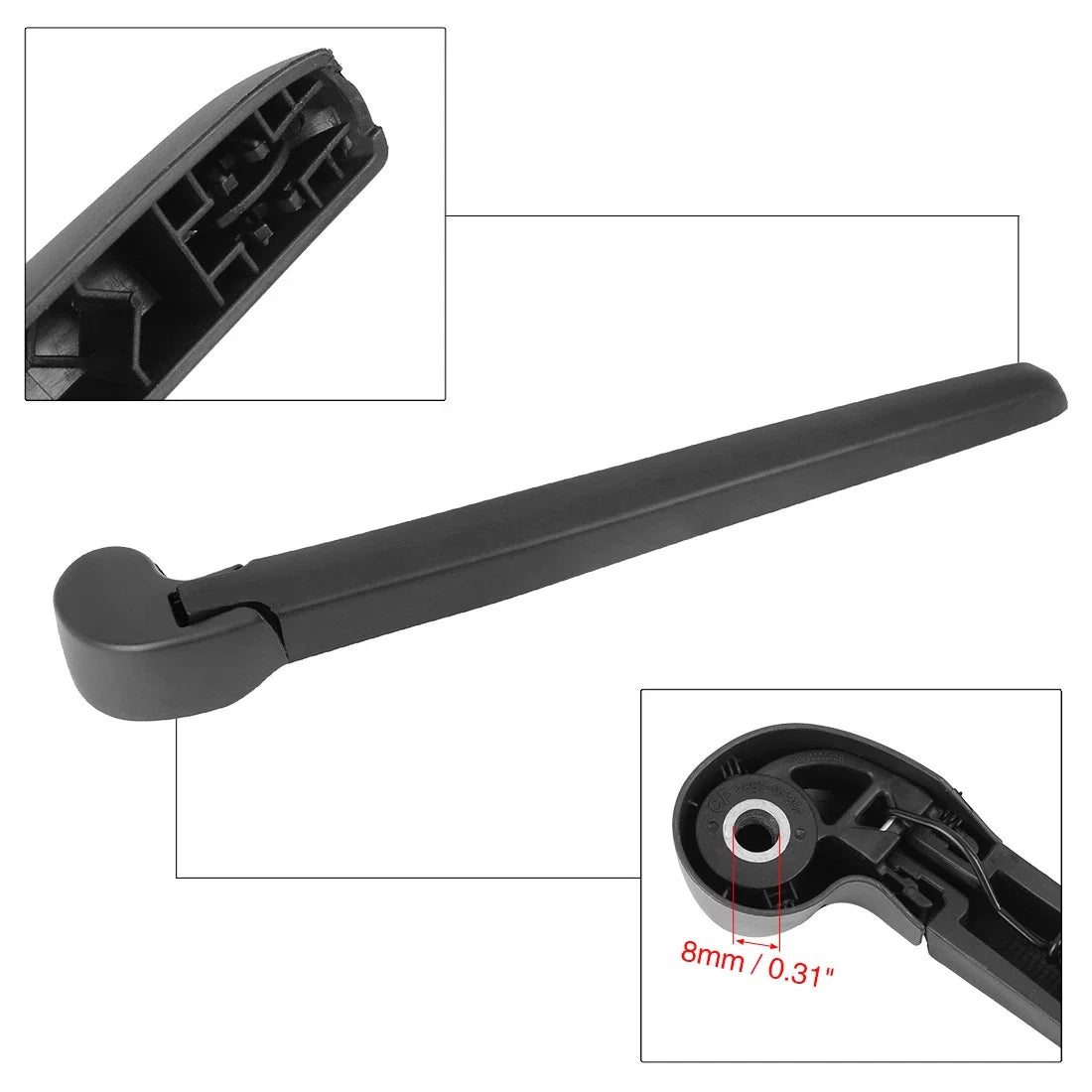 Rear Wiper Blade Arm Set 360mm for Porsche Cayenne Hybrid (2010-2017)