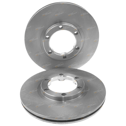 2 Front Disc Rotors + Brake Pads for Isuzu MU (1989–1995) 4X4
