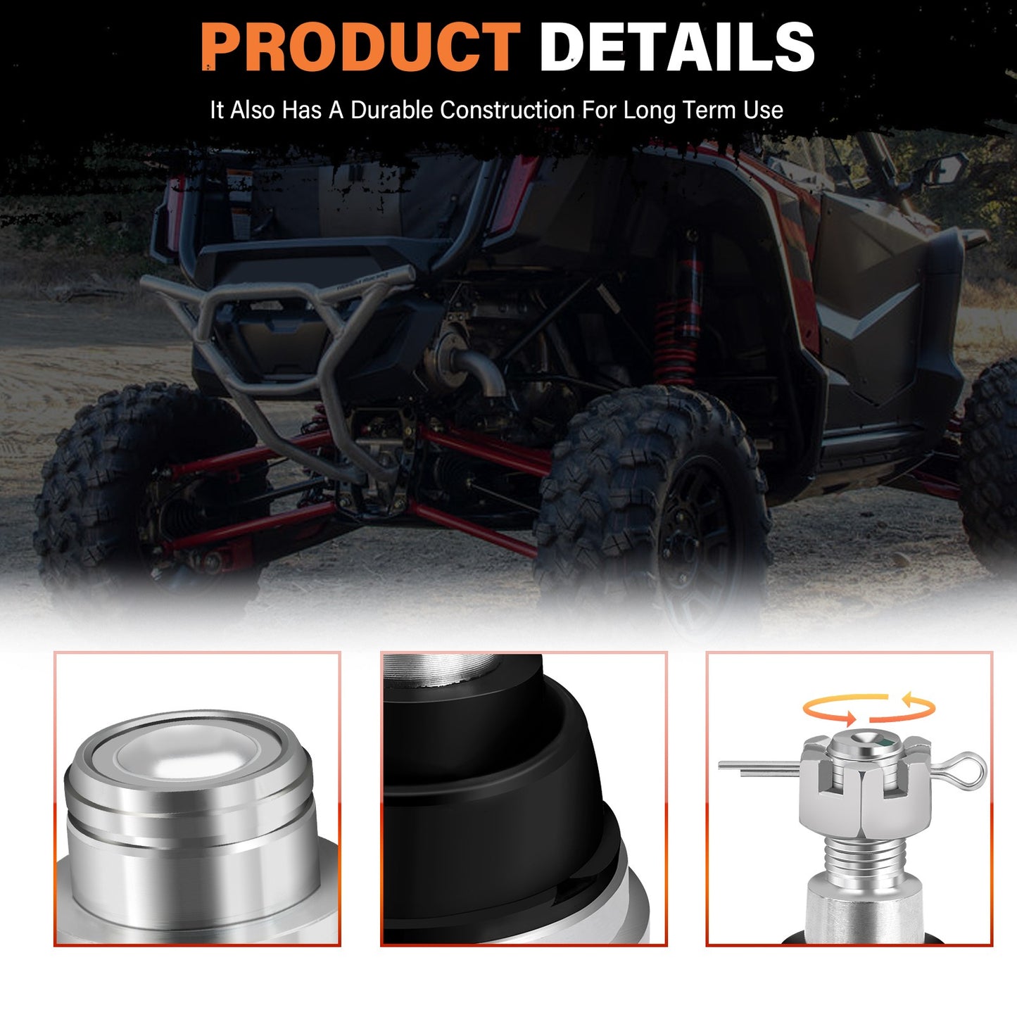 2X Front Upper Ball Joints for Honda Talon 1000R 1000X (2019–2024)
