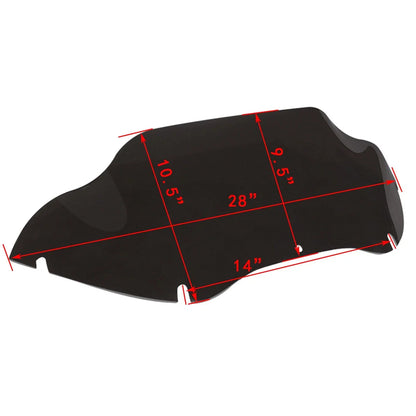 Black 9.5" Windshield & Trims for Harley Road Glide (2004-2013)