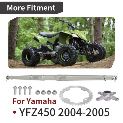 Rear Axle Shaft w/ Collar Sprocket Hub Kit for Yamaha YFZ450 (2004–2005)