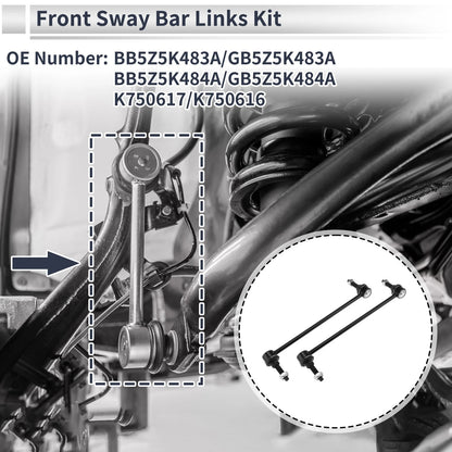 Front Stabilizer Link Bushingless for Ford Explorer (2011–2019) No.BB5Z5K483A Black