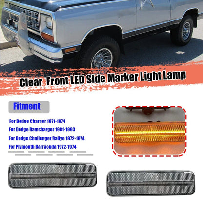 LED Side Marker Light for Dodge RAM Truck Ramcharger W250/W150/D150/D250 (1972–1993)