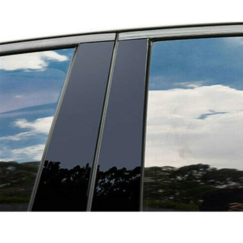 6 x Black Pillar Posts Door Window Trim for Chevrolet Malibu (2016–2021)