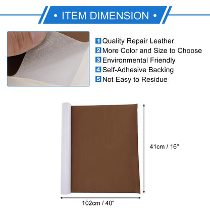 Self Adhesive Leather Repair Patch Tap for Car Seat Sofa (Light Brown)
