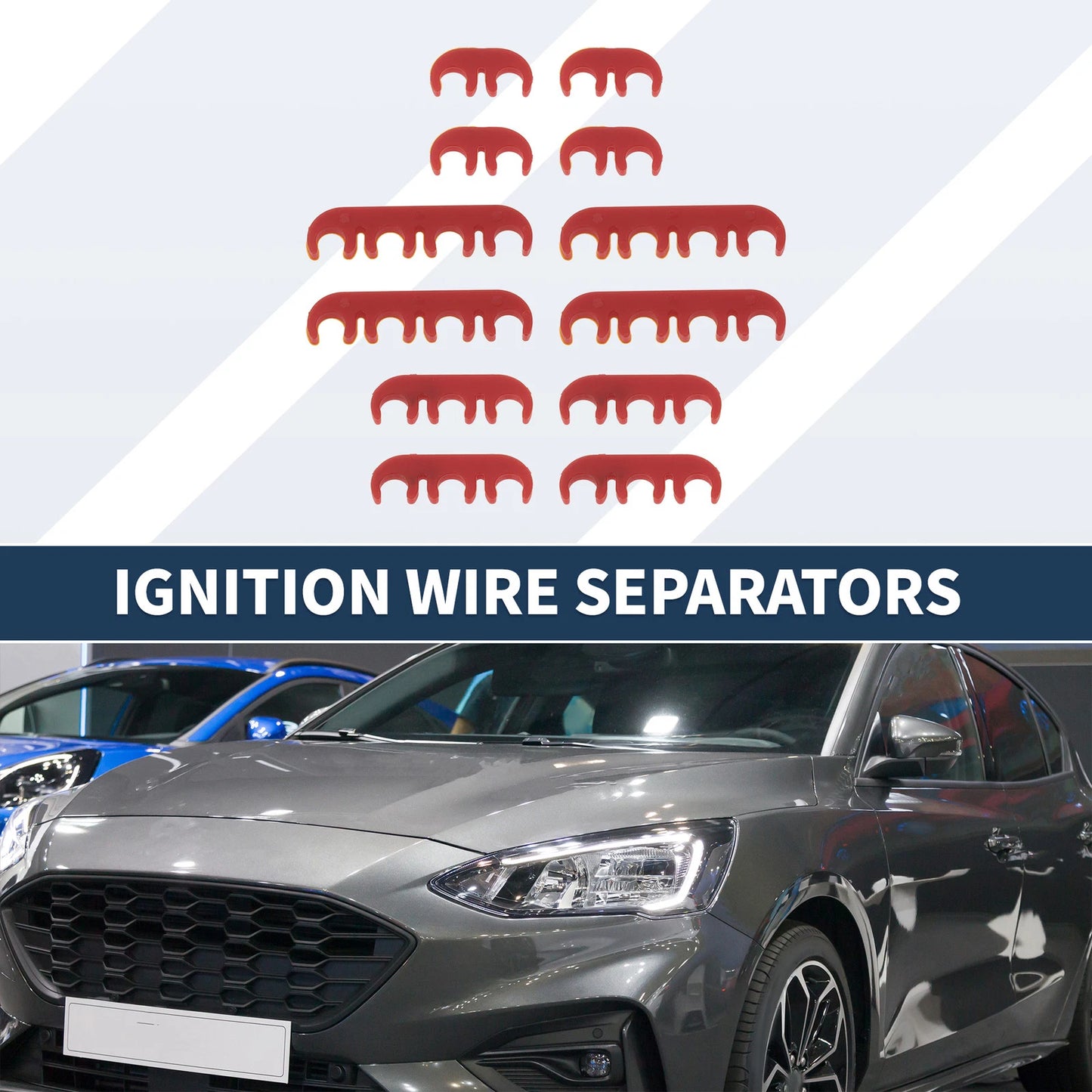 12pcs Spark Plug Wire Separators for Ford Chevy (Fits Various Models)