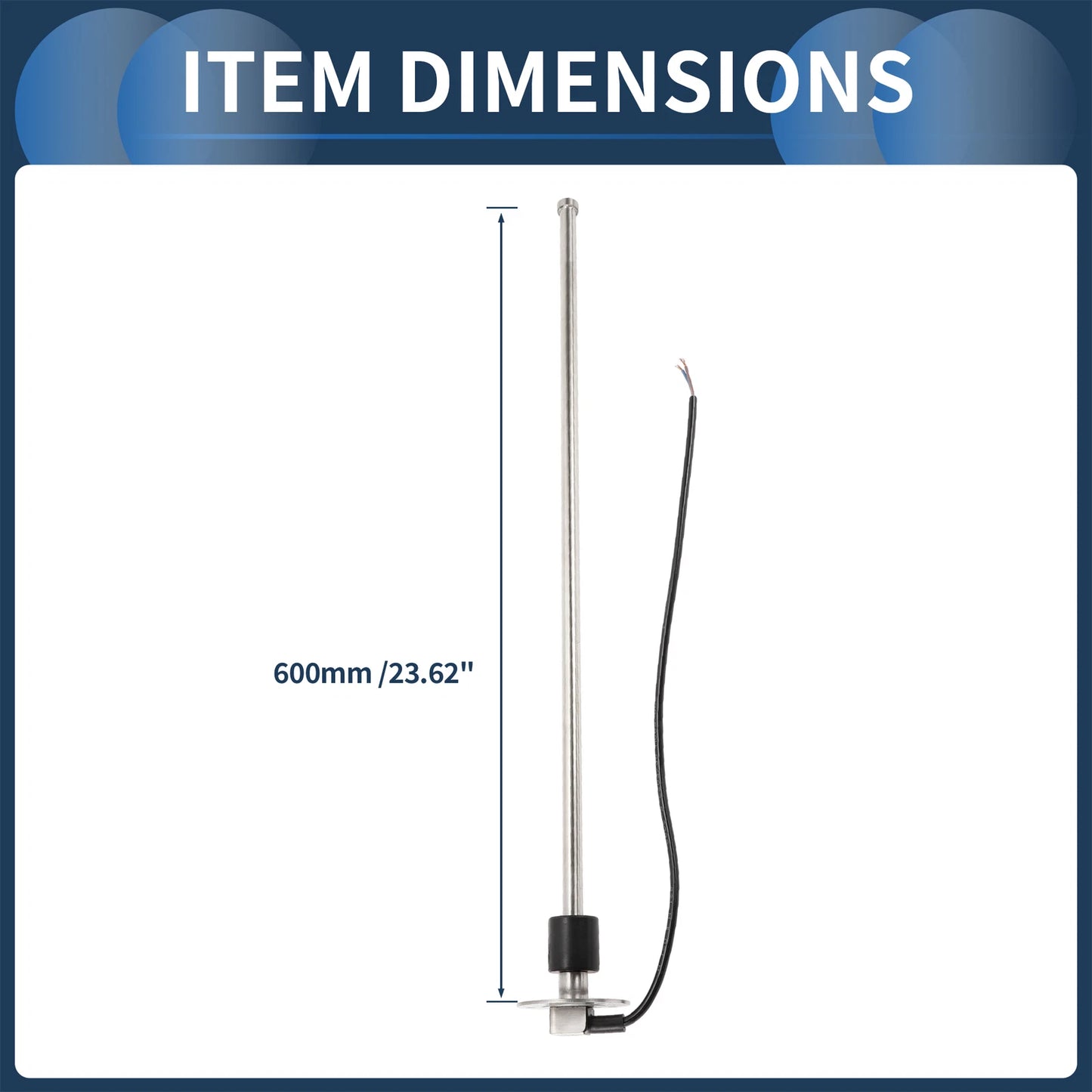 Fuel Sending Unit and Gauge Kit 240-33 Ohm for Boat Car Truck (600mm)