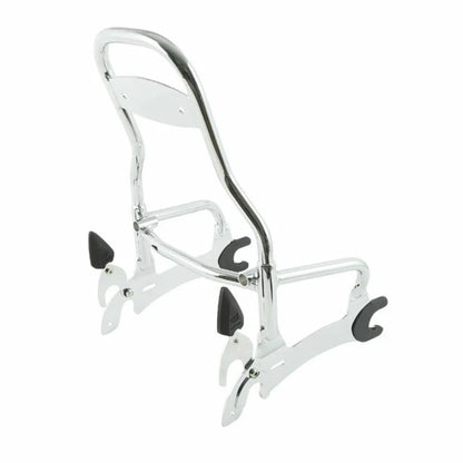Chrome 12" Sissy Bar Black Backrest Mount Spools for Indian Chieftain (14-22)