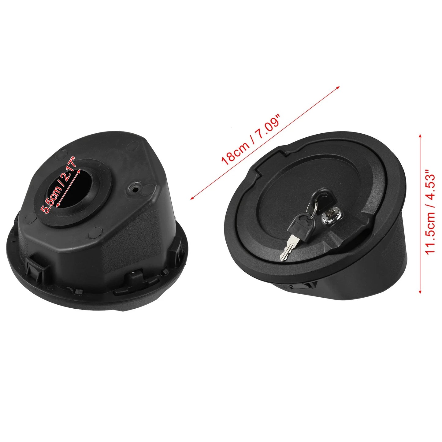 Gas Cap Fuel Filler Door Cover for Jeep Wrangler (2018–2022) Black