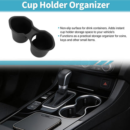 Console Cup Holder Organizer for Subaru Forester (2025–2026) TPE Black