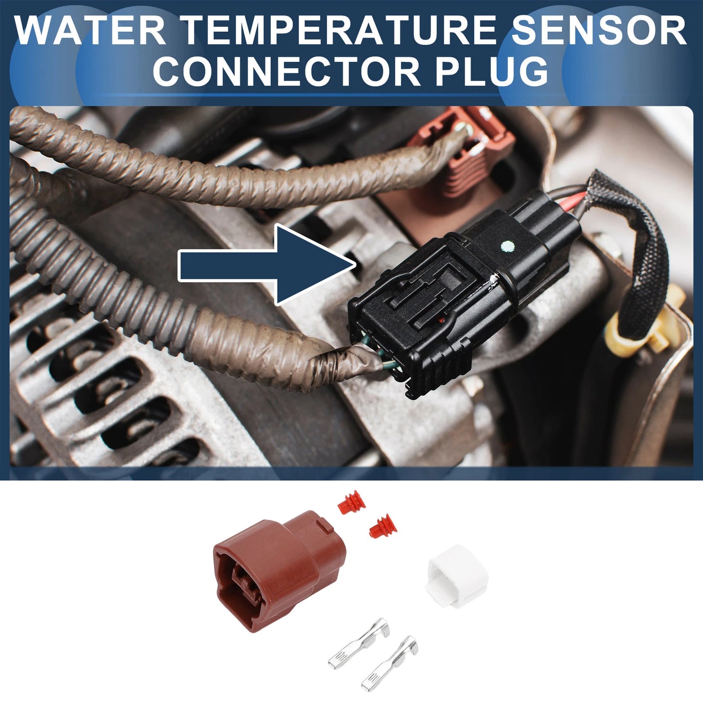2 Pin Water Temperature Sensor Connector Plug for Nissan