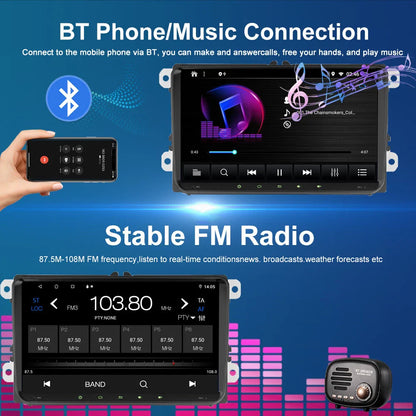 9'' Wireless CarPlay Android Auto Head Unit for VW Passat (2006-2015)