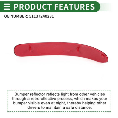 Bumper Reflector for BMW Mini Cooper Clubman R55 Rear Left (2008-2014)