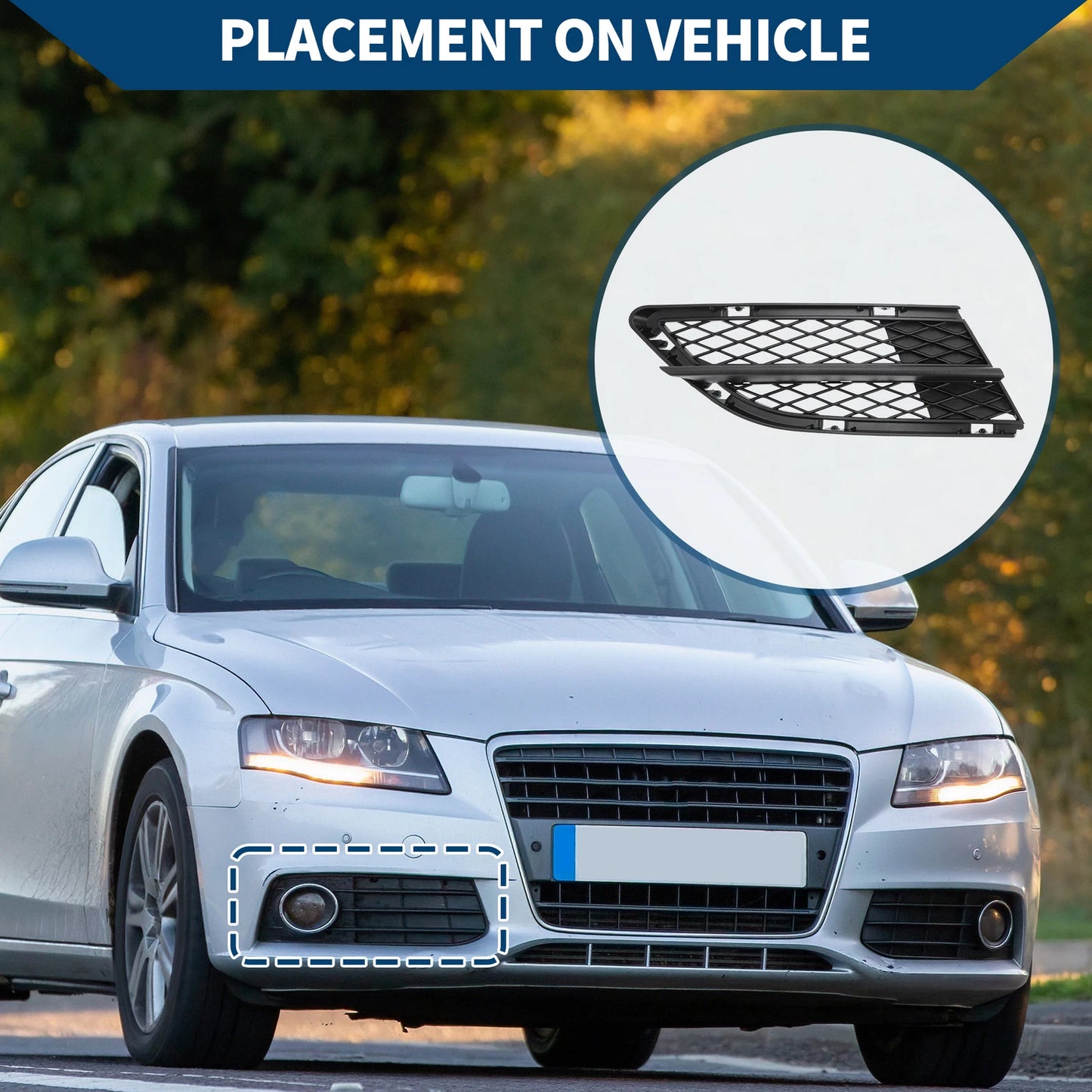 1pc Fog Light Grill for BMW 328i (2009–2012) No. 51117198902