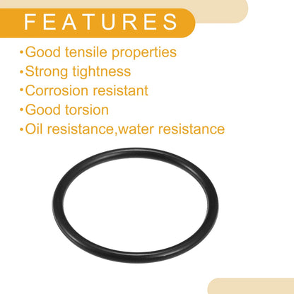 50pcs NBR Rubber O Ring Seal Gasket for Universal Cars Trucks 19mm ID x 1.5mm CS