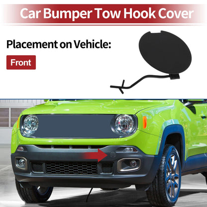 Tow Hook Cover Cap for Jeep Renegade (2015–2020) No. 735643610 Black