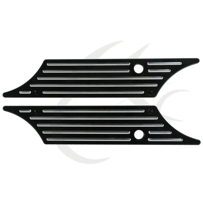 Black Saddlebag Latch Covers for Harley Street Electra Glide (1993-2013)