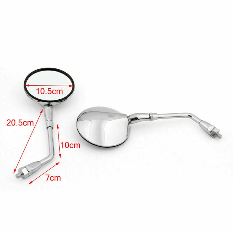 1 Pair Rear View Mirrors for Honda CB400SS VT750 CBF500 (2004-2005) Chrome