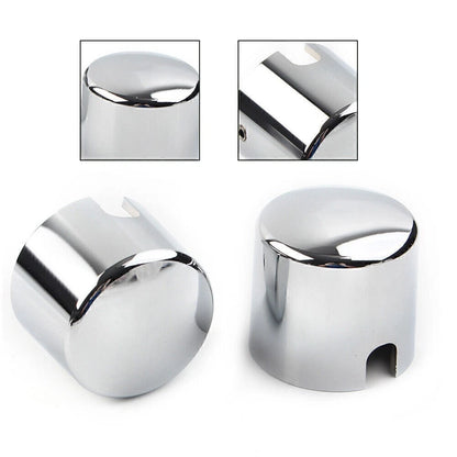 CNC Chrome Rear Axle Nut Cover Cap for Harley Softail Deuce FXSTD (2000–2007)
