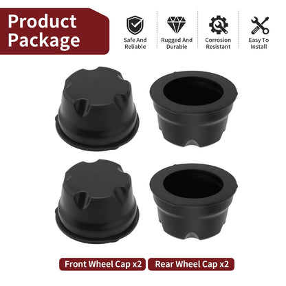 Set of 2 Front Rear Wheel Caps for Suzuki QuadRunner 500 (1998–2002)