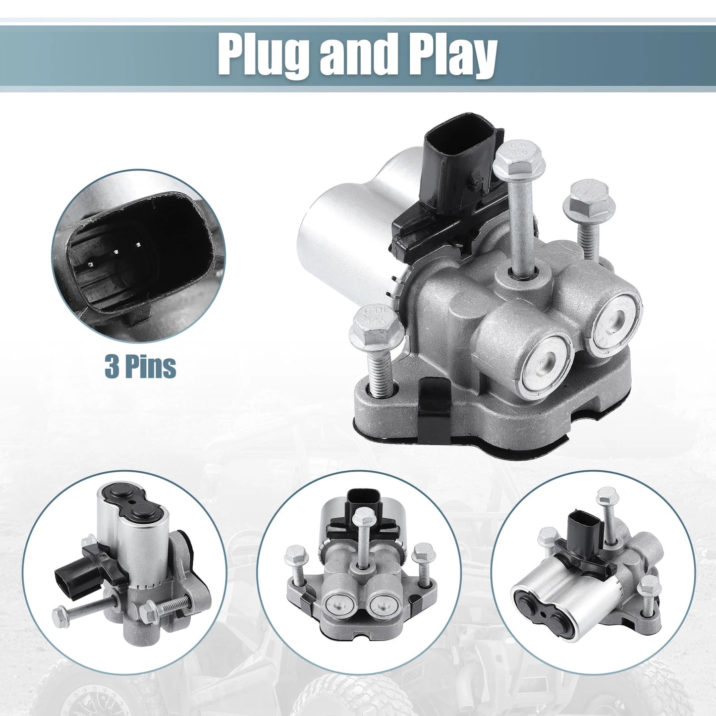 Set of 2 Engine Oil Control Valve Timing VVT Solenoids for Chevrolet (2010–2015)