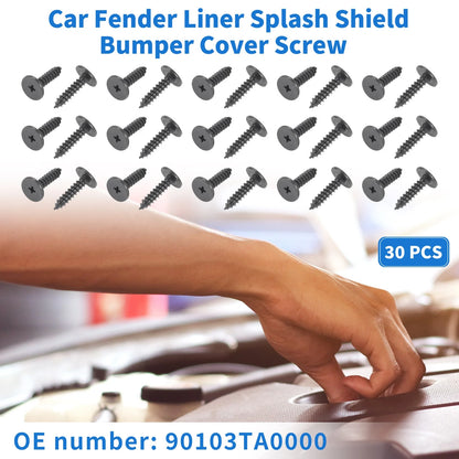 30 Pcs Fender Liner Splash Shield Bumper Cover Screw for Honda Accord (2008–2020)