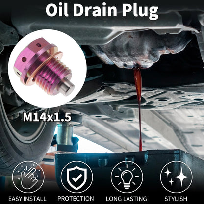 M14x1.5 Magnetic Oil Drain Plug for Universal Applications (1Pc)