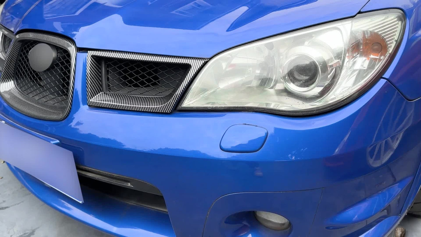 Gloss Black Front Bumper Grille for Subaru Impreza WRX STI (2006–2007)