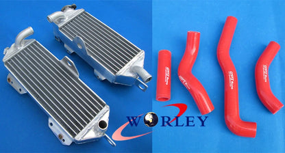 Aluminum Radiator with Blue Hose for Kawasaki KX500 (1988–2004)