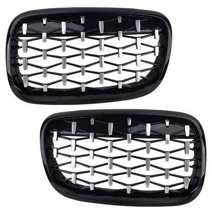 Front Kidney Grille Diamond for BMW X5 E70 X6 E71 (2007-2013) - 1 Pair