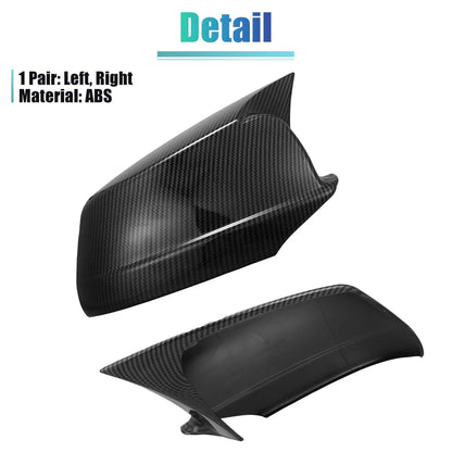 1 x Pair Door Wing Rearview Side Mirror Cover Cap Carbon Fiber Pattern for BMW
