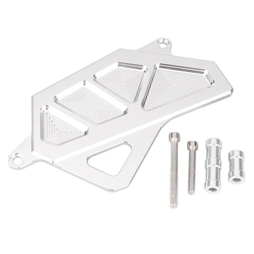 Silver Aluminum Front Guard Chain Sprocket Cover for Yamaha YZF R25 R3 (2015-2017)