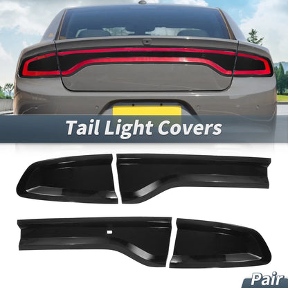 Tail Light Cover for Dodge Charger (2015–2024) ABS Smoked Black