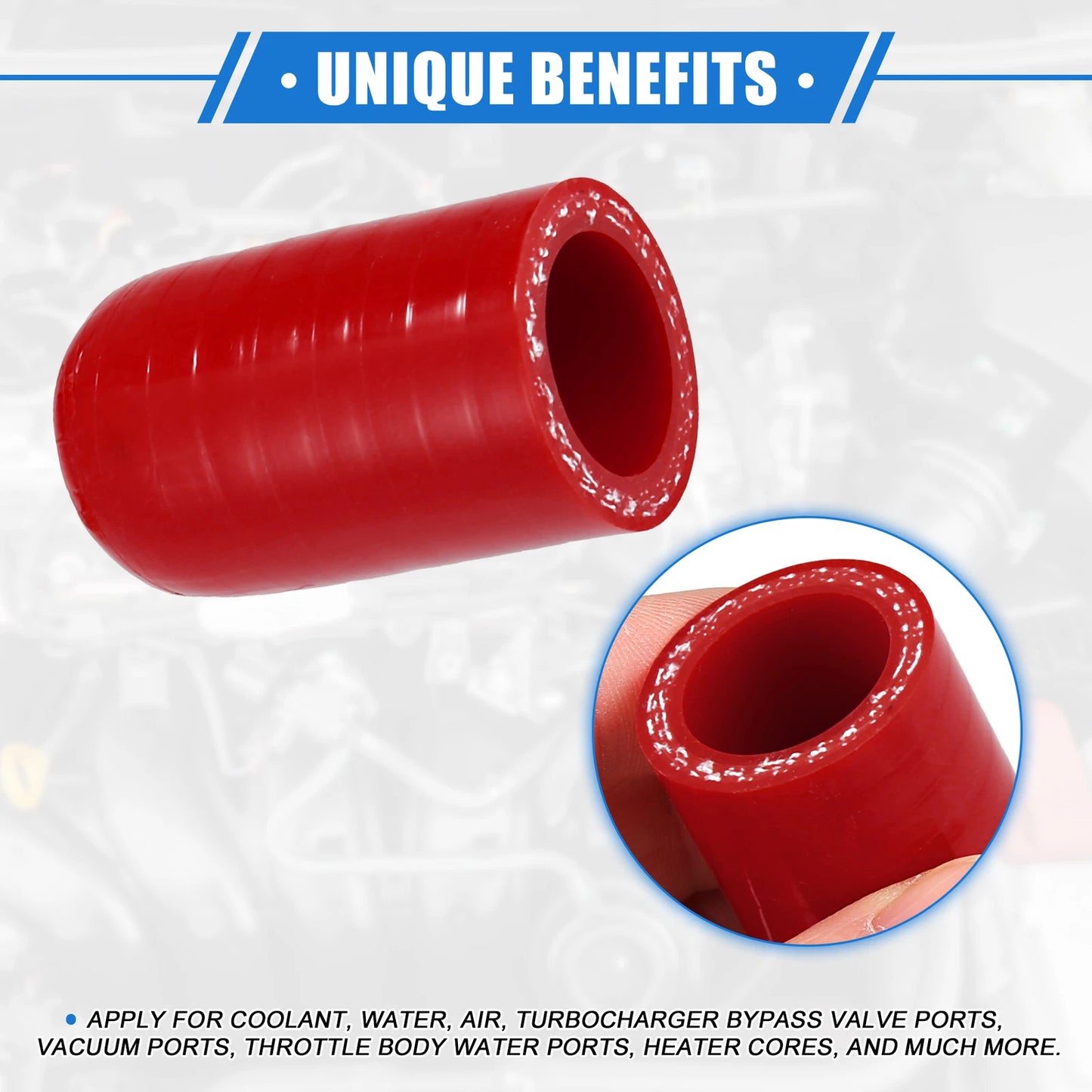 Reinforced Silicone Coolant Cap Kit for Turbo Bypass Valve (0.79" ID)