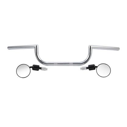 Chrome 7/8" Handlebar & Rear-View Mirrors for Yamaha Cafe Racer