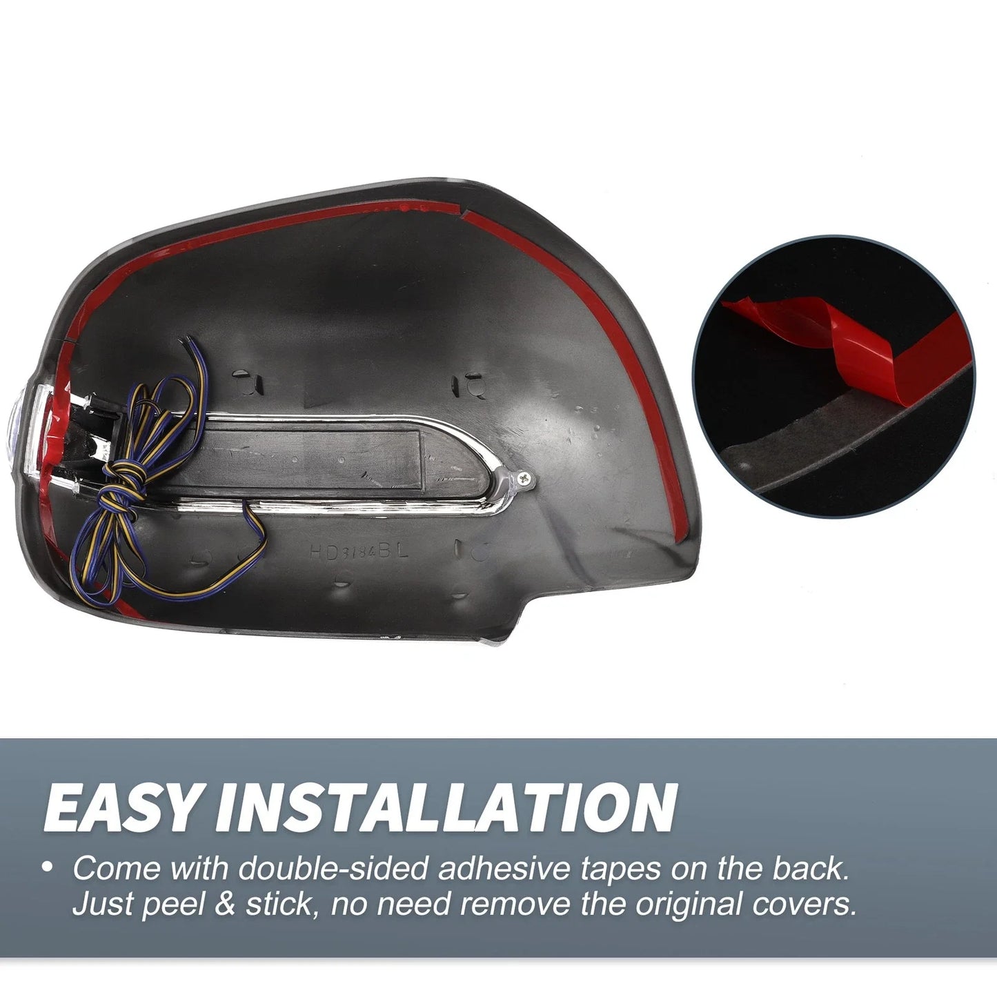 Rearview Mirror Cover Overlay Gloss Black for Lexus RX330 RX300 RX350 (2004-2006)