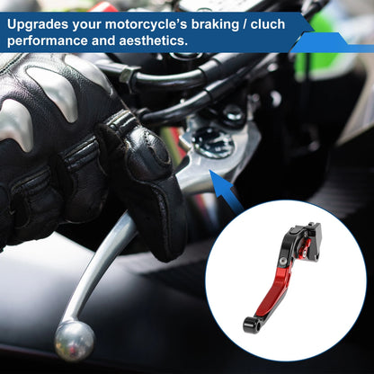 Short Long Brake Clutch Levers for Kawasaki Ninja 650R (2009–2016) Black Red