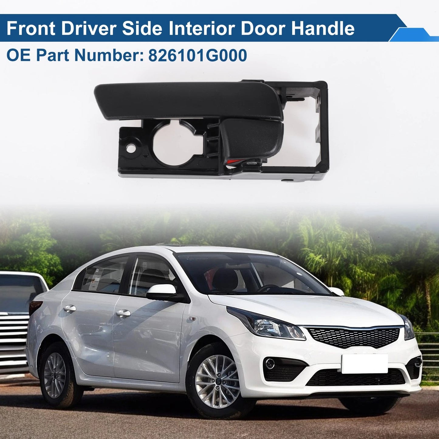 Front Passenger Side Interior Door Handle for Kia Rio (2007–2011) No. 826101G000