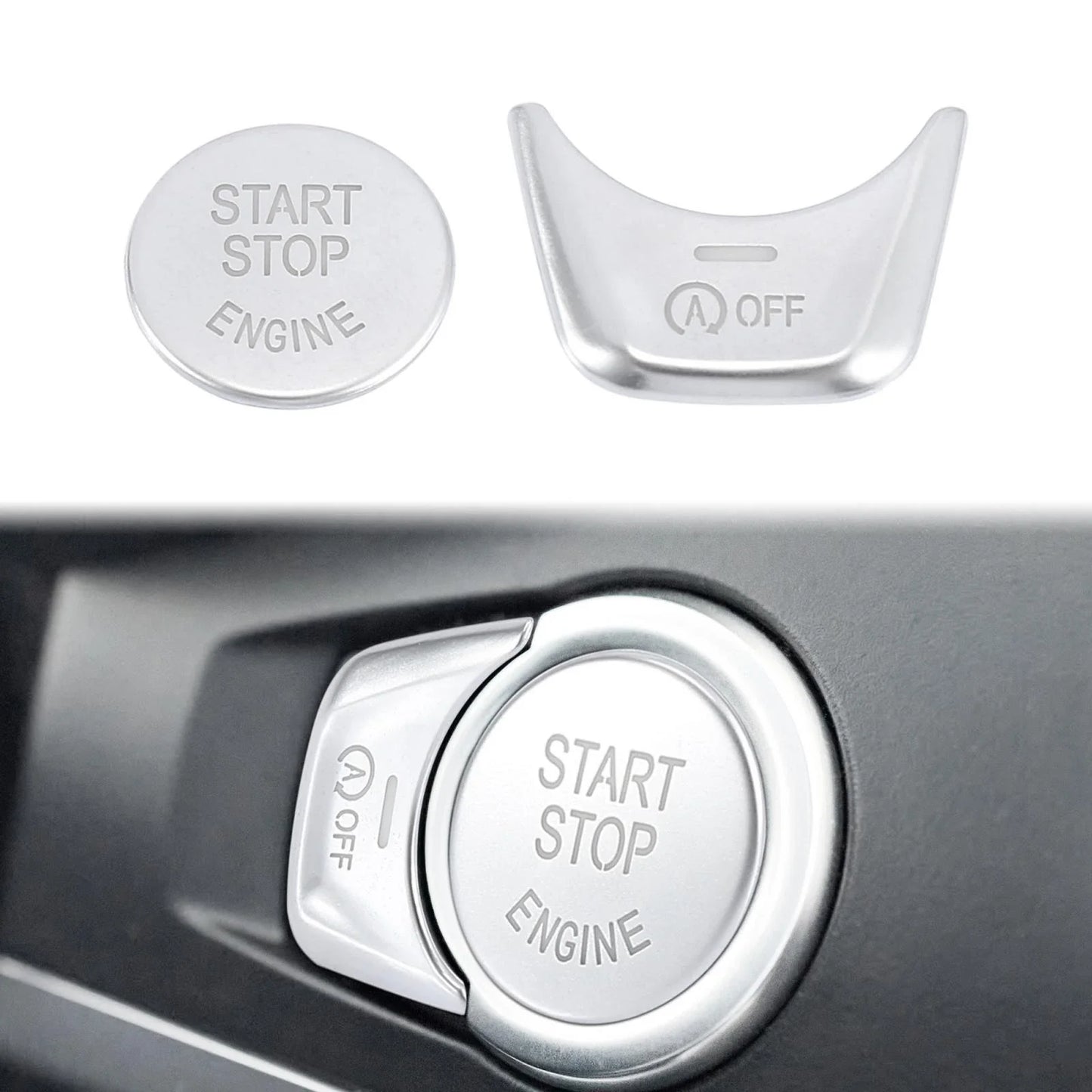 Engine Start Stop Switch Button Cover Set for BMW 5 Series 7 Series