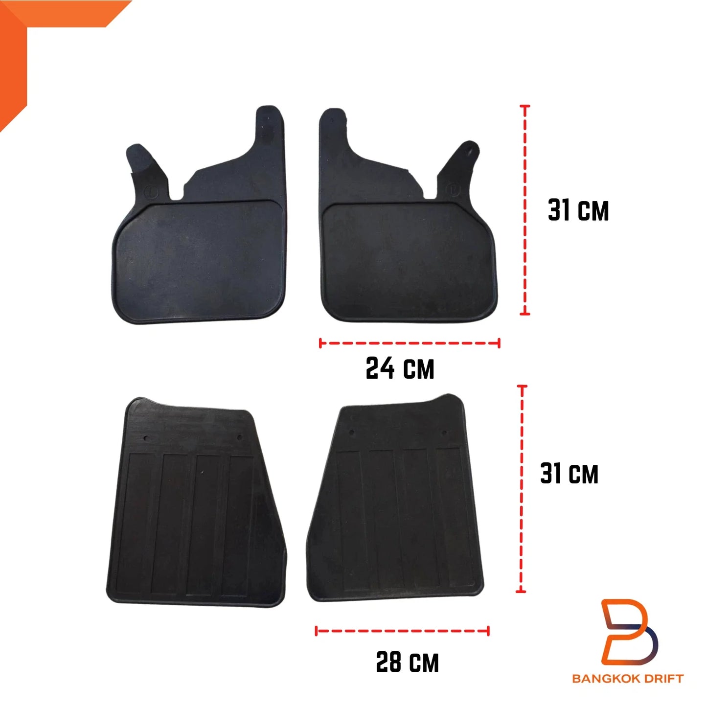 Black Mud Flap Splash Guards for Toyota Hilux 4Runner LN80 LN90 (88-96)