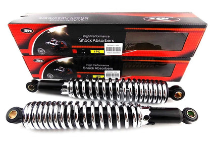 330mm JBS Black/Chrome Rear Shock Absorbers for BSA B25T Victor